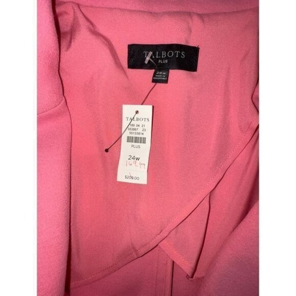 Talbots Women's 24W Blazer Barbie Office Career Preppy Easter Fuchsia 90's Chic - Picture 6 of 10